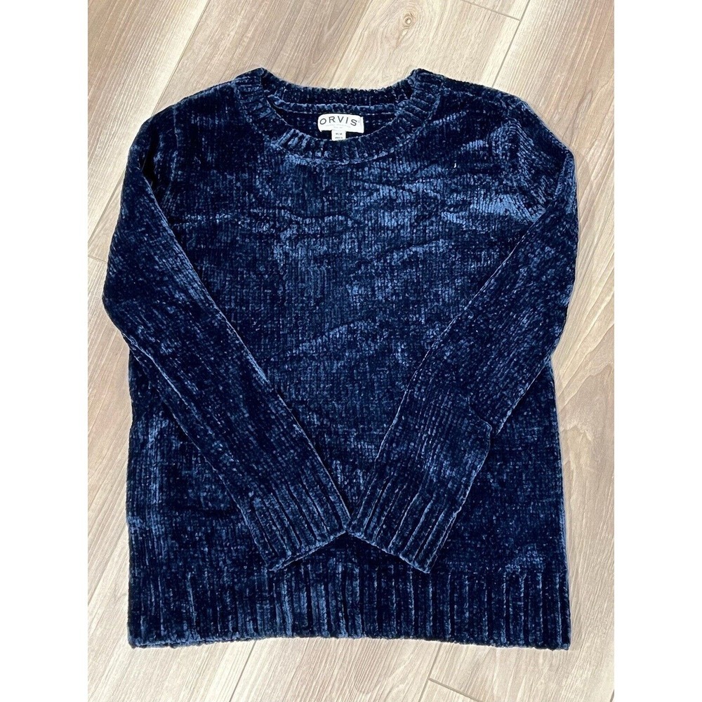 Woman's Orvis Navy Blue Sweater Size‎ M #350